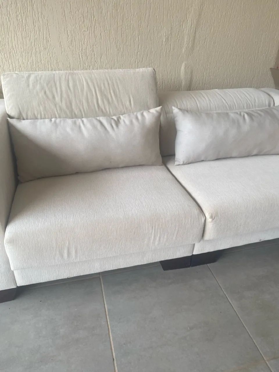 Sofá de 3 lugares branco - Foto 2