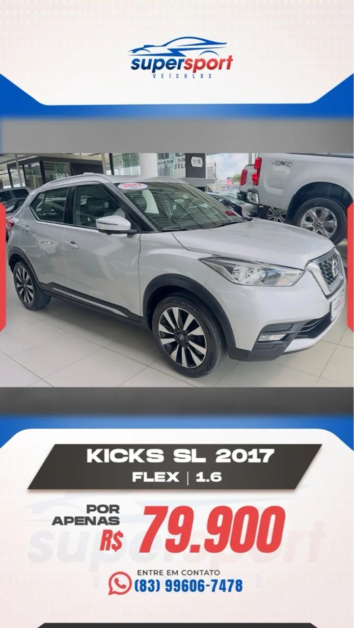 NISSAN KICKS 2017 SL 1.6 FLEX CVT 