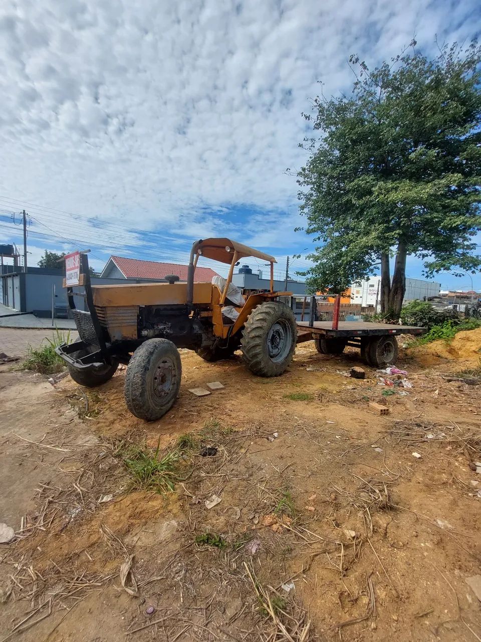 Trator valmet 110 com carretao tipo plancha de carroceria randon - Foto 4