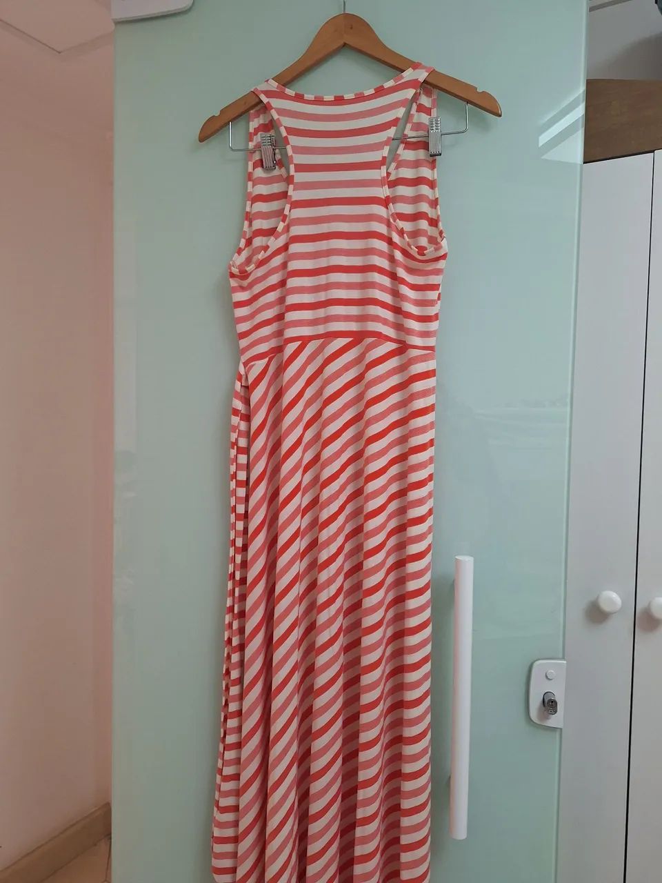 Vestido listrado vermelho e branco - Foto 5