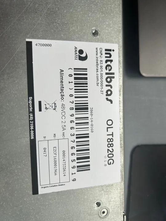 OLT Processador Intelbras OLT8820G