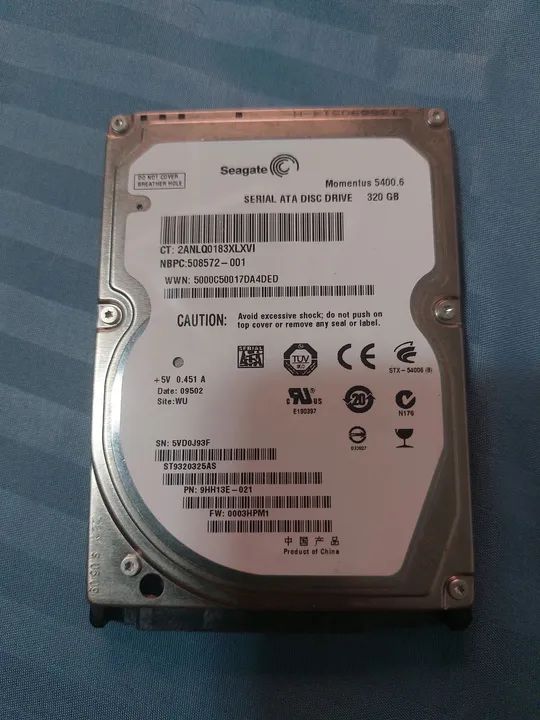 Disco Rígido Seagate Momentuns  5400.6  320 GB