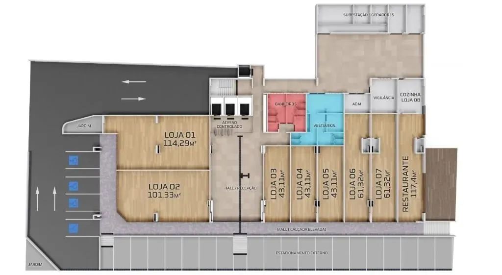 Sala comercial a preço de custo no Sand Hill Busines Tirol