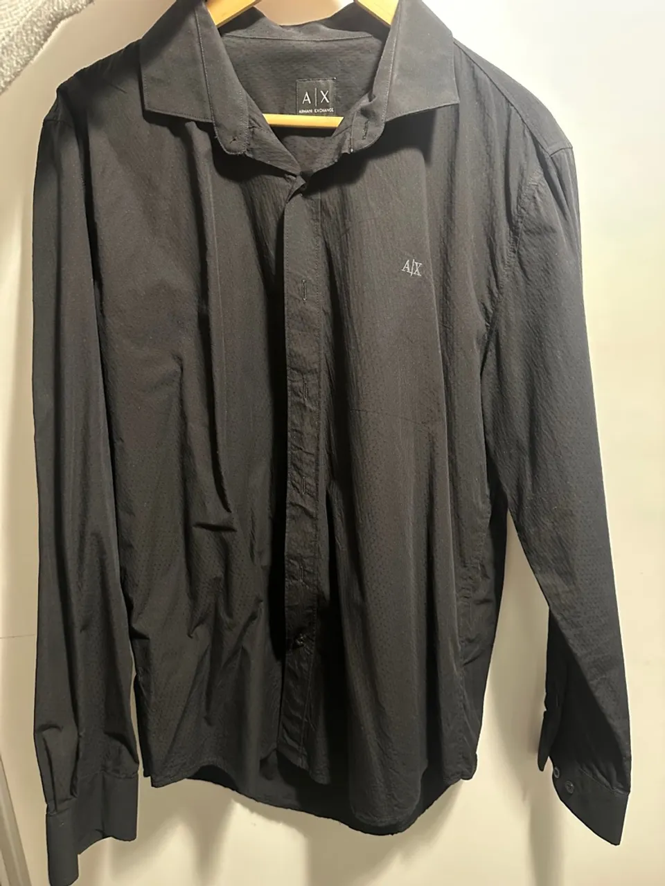 Camisa Social A|X Armani Exchange Preta
