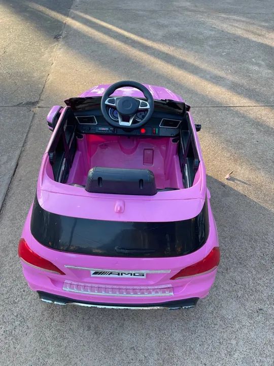 ? Vendo Carrinho Elétrico Infantil - Mercedes Rosa! ? - Foto 2
