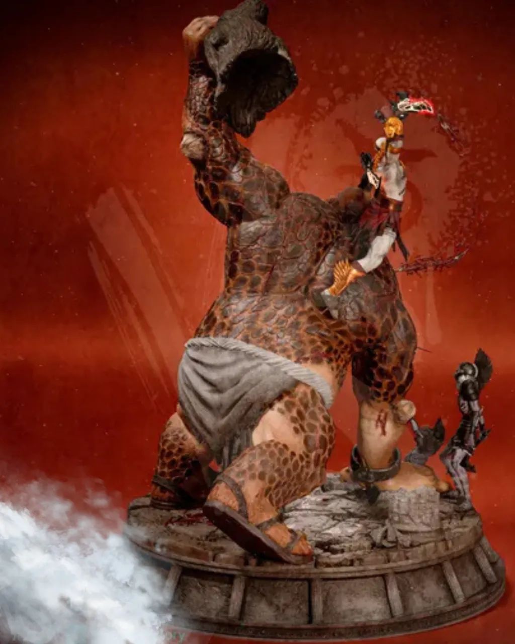 Diorama Kratos vs Ciclope colecionável com 40cm alta qualidade - Foto 4