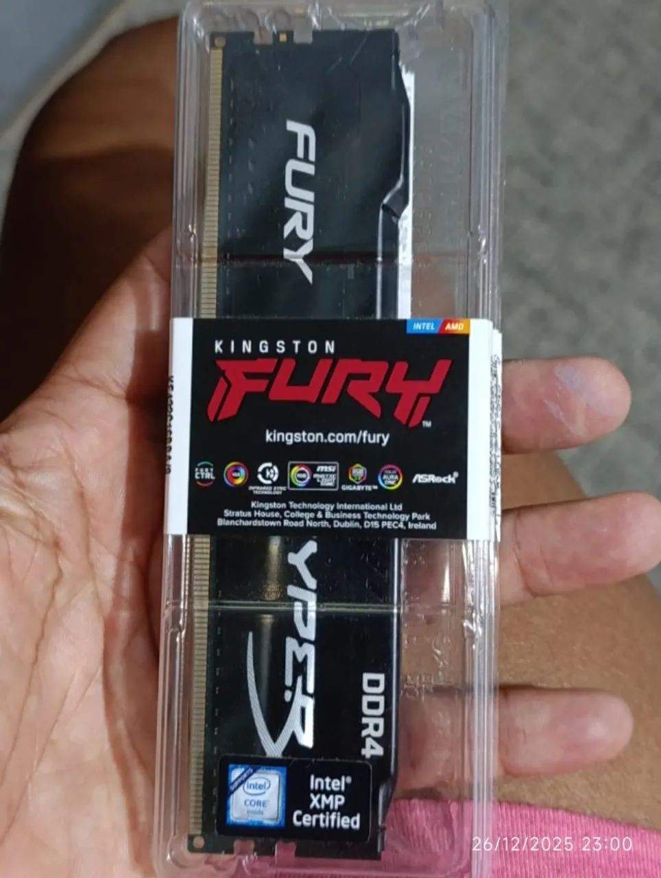 2 pentes de Memória Kingston Fury DDR4 4GB 2400mhz - Usada - Foto 2