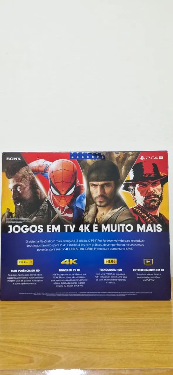 PlayStation 4 Pro (1TB) + 2 Controles + 3 Jogos Físicos | Caixas Originais - Foto 3