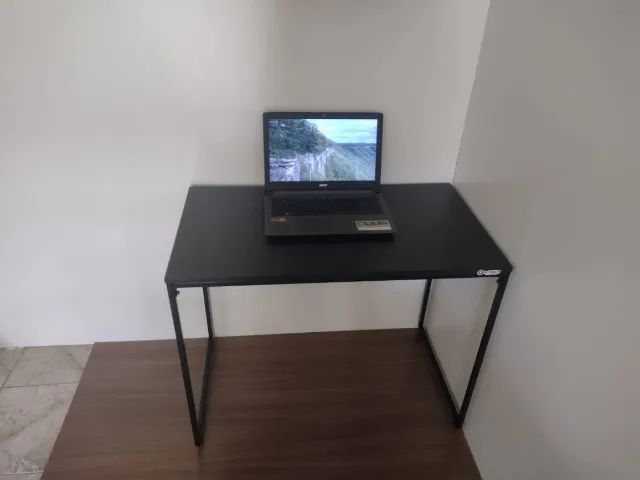Mesa de Escritório NOVA Multiuso Estilo Industrial para Notebook Computador Estudo Office - Foto 2