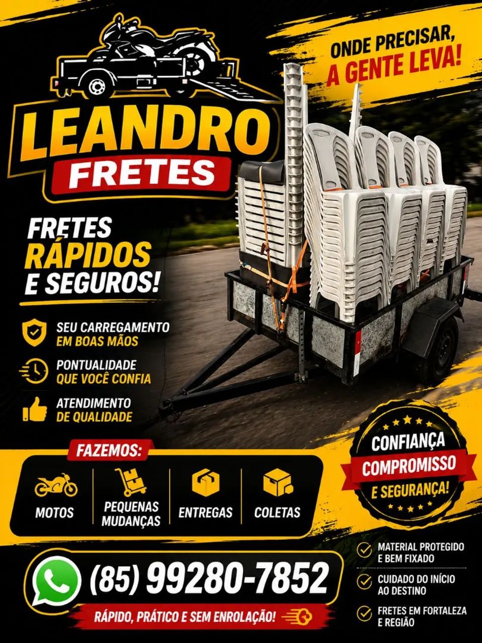  Reboque de moto com rampa e frete em geral - Foto 2