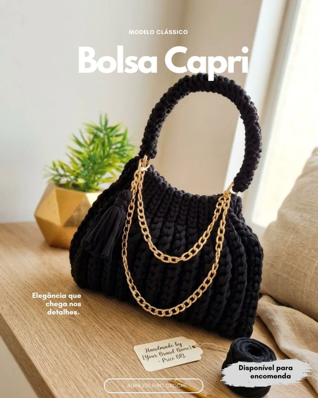 Bolsa de crochê moderno  - Foto 5