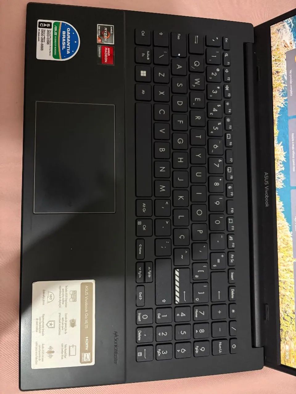 Notebook Assus Vivobook com Ryzen 5 e 8Gb de RAM - Foto 2