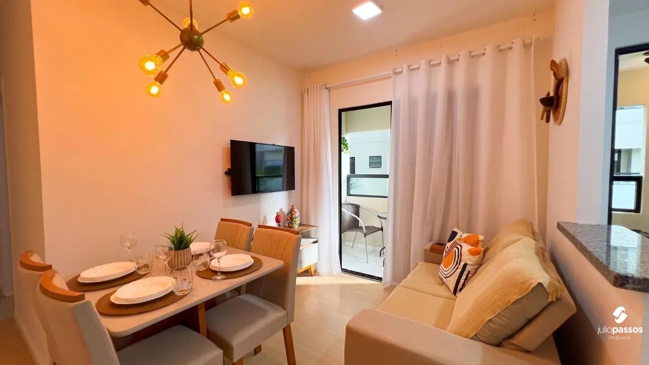 Apartamento mobiliado 2 Quartos com Suíte no Condomínio Vista Aruana | Varanda + - Foto 2