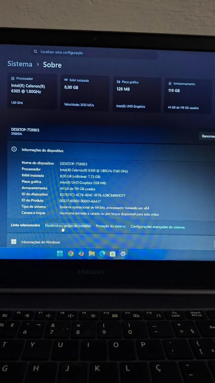 Notebook Samsung Book, Intel Celeron 6305, 8 Gb RAM, 128 Gb SSD NVME - Foto 2