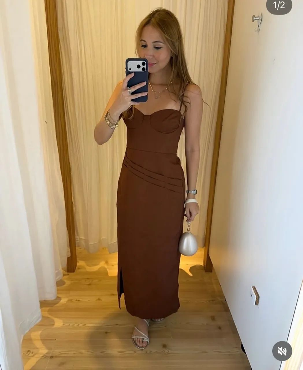 Vestido farm midi tam M