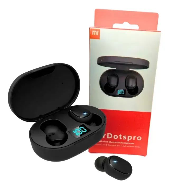 Fone De Ouvido Bluetooth Airdotspro Redmi Com Visor Preto