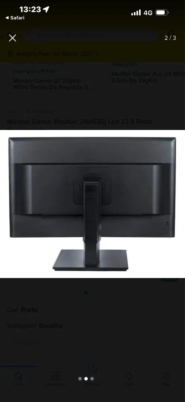 Monitor Positivo 23.8 - Full HD LED (Aceito Troca)  - Foto 2