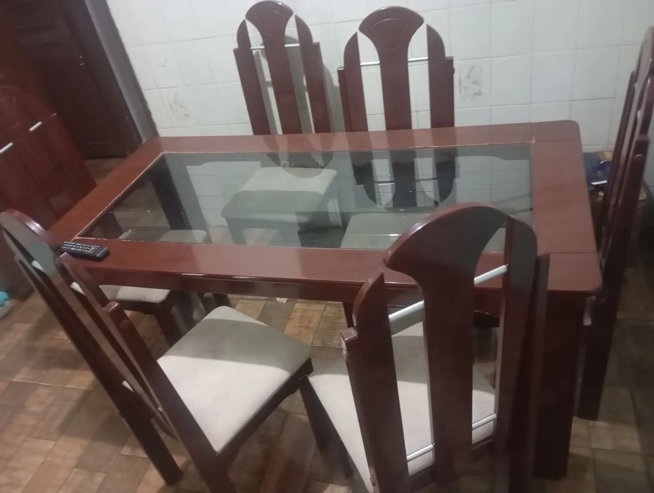 Mesa 6 lugares tampo vidro - Foto 3
