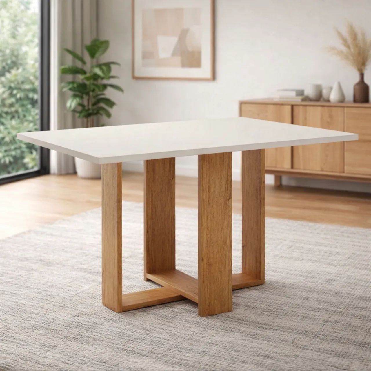 Mesa de Jantar Quadrada Minimalista