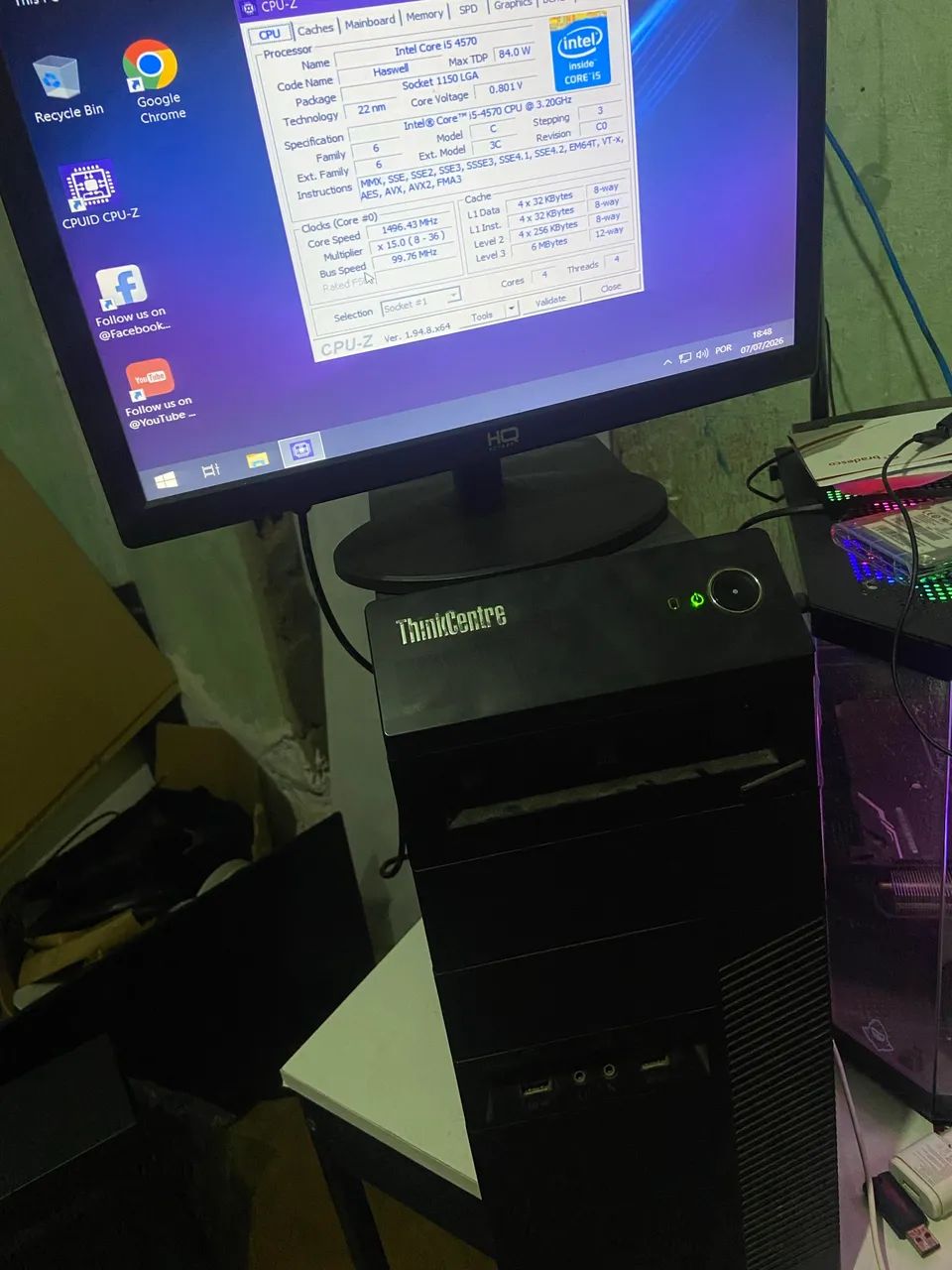 Vendo PC SOMENTE CPU,sem acompanhamento de tela ou acessórios