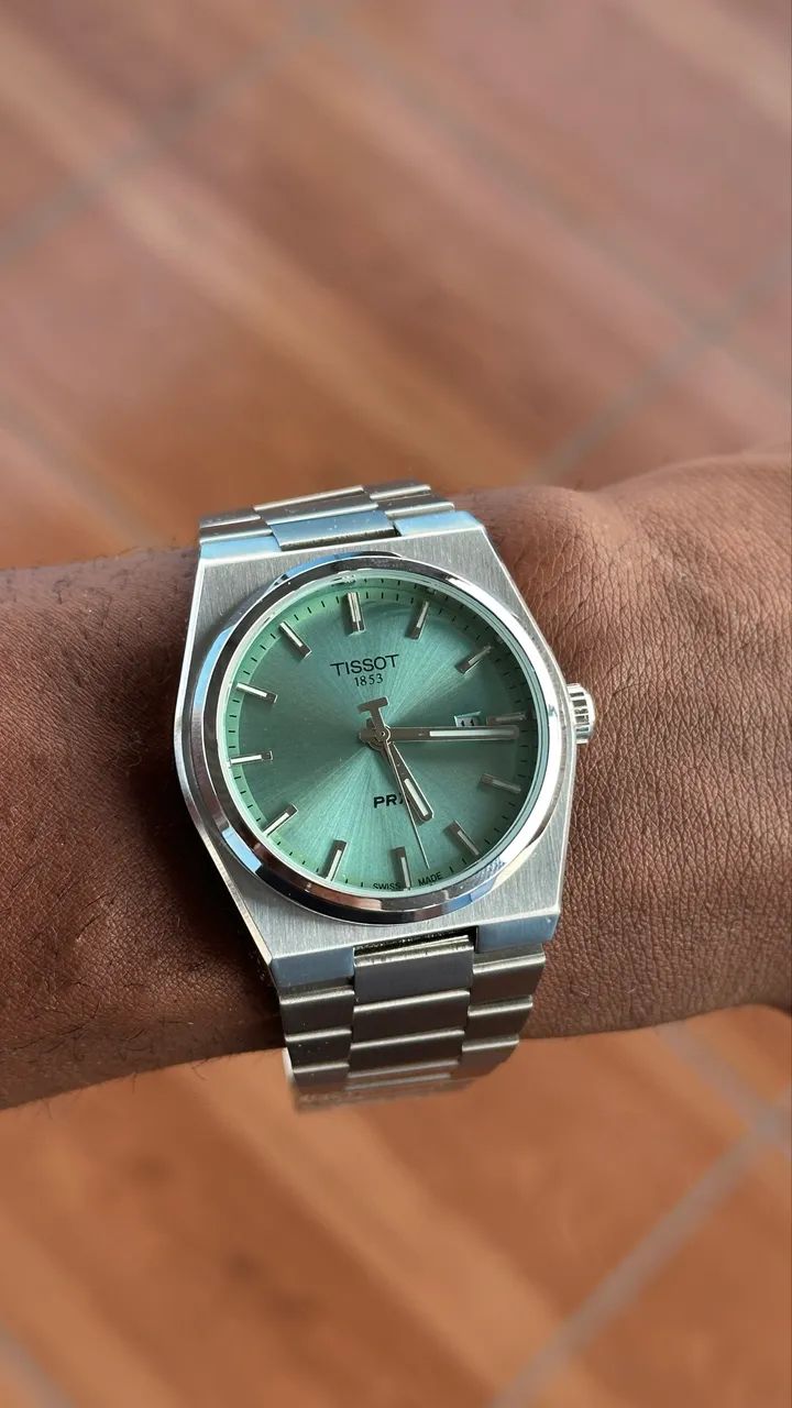 Relógio Estilo Tissot PRX Verde