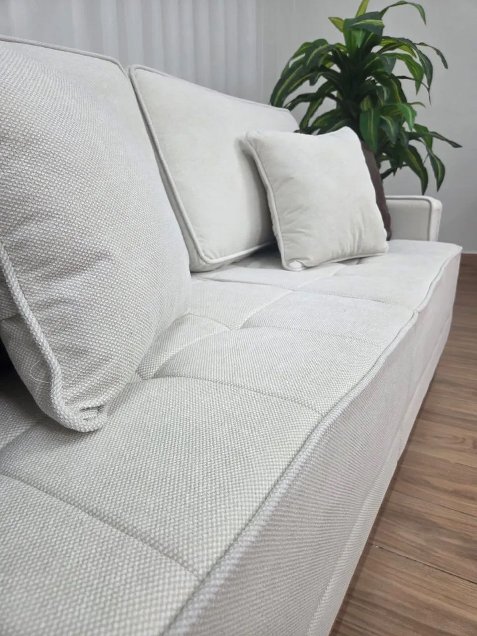 Sofa Living Sofia Molas Bonnel 2.00m Linho Impermeável l88 - Foto 5