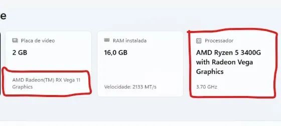 Ryzen 5 3400G (Com Vídeo Integrado) - Funcionando Perfeitamente - Foto 3
