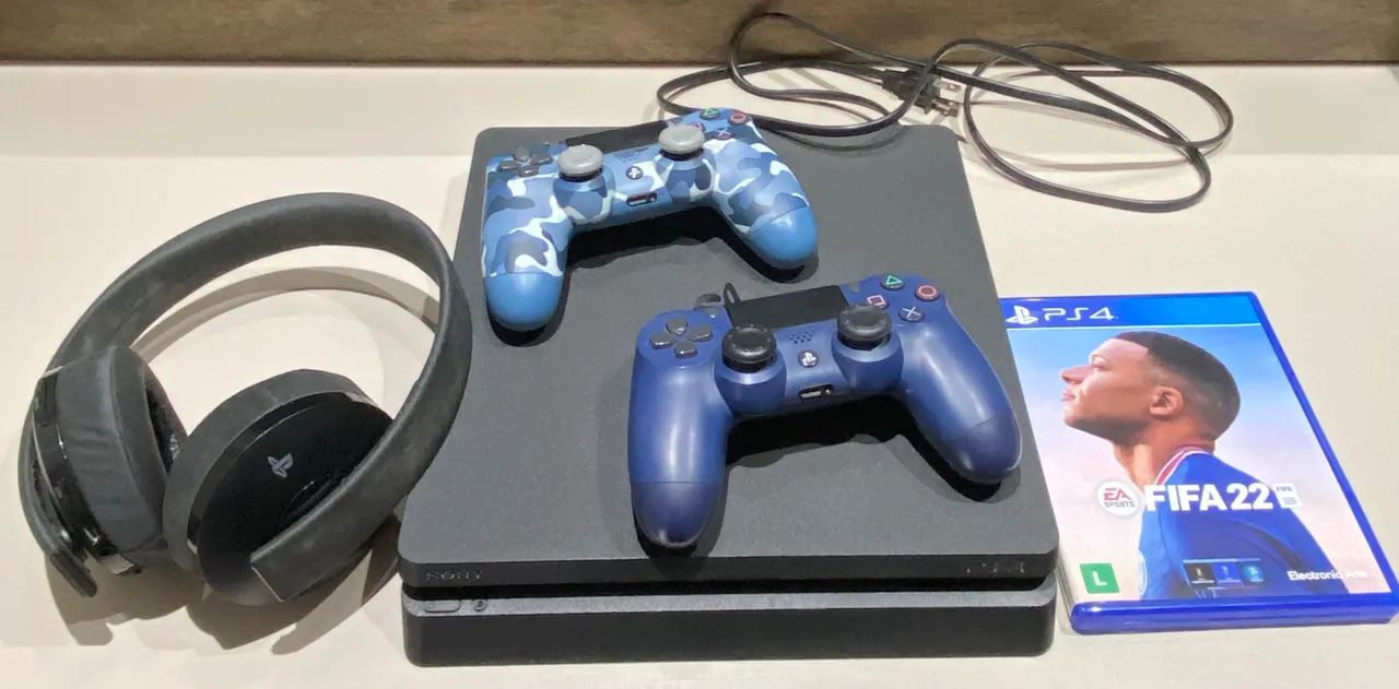 PS4 SLIM 1TB COMPLETO ACEITO IPHONE - Foto 3
