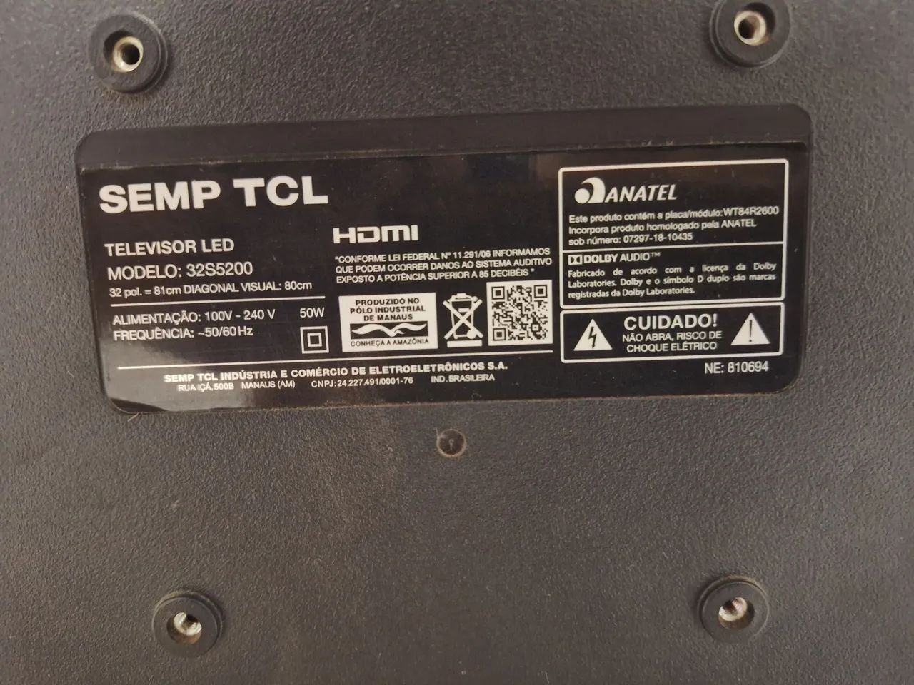 TV TCL 32 SMART - COM DEFEITO  - Foto 3