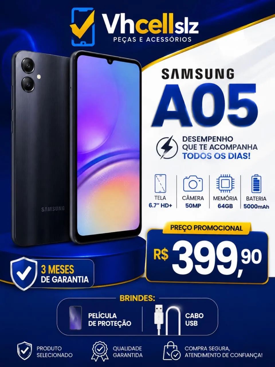 Samsung A05 seminovo  - Foto 2