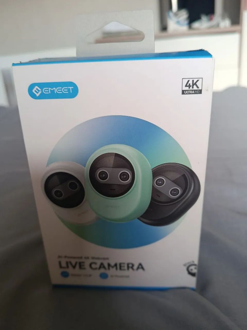 ? Webcam 4K EMEET Piko Black (Nova na Caixa) - Câmera Dupla com Inteligência Artificial - Foto 2