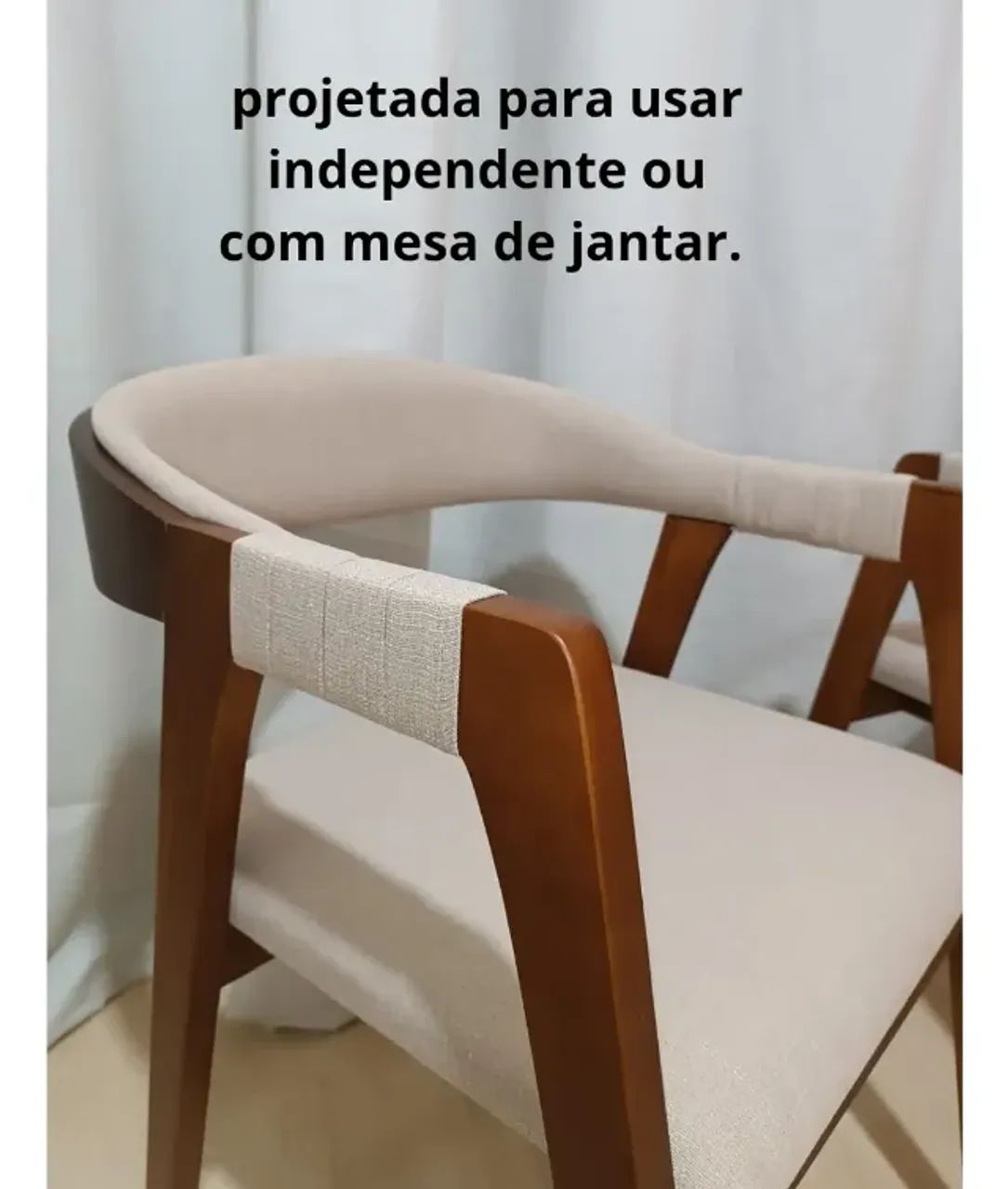 Cadeira de madeira para mesa de jantar - Foto 5