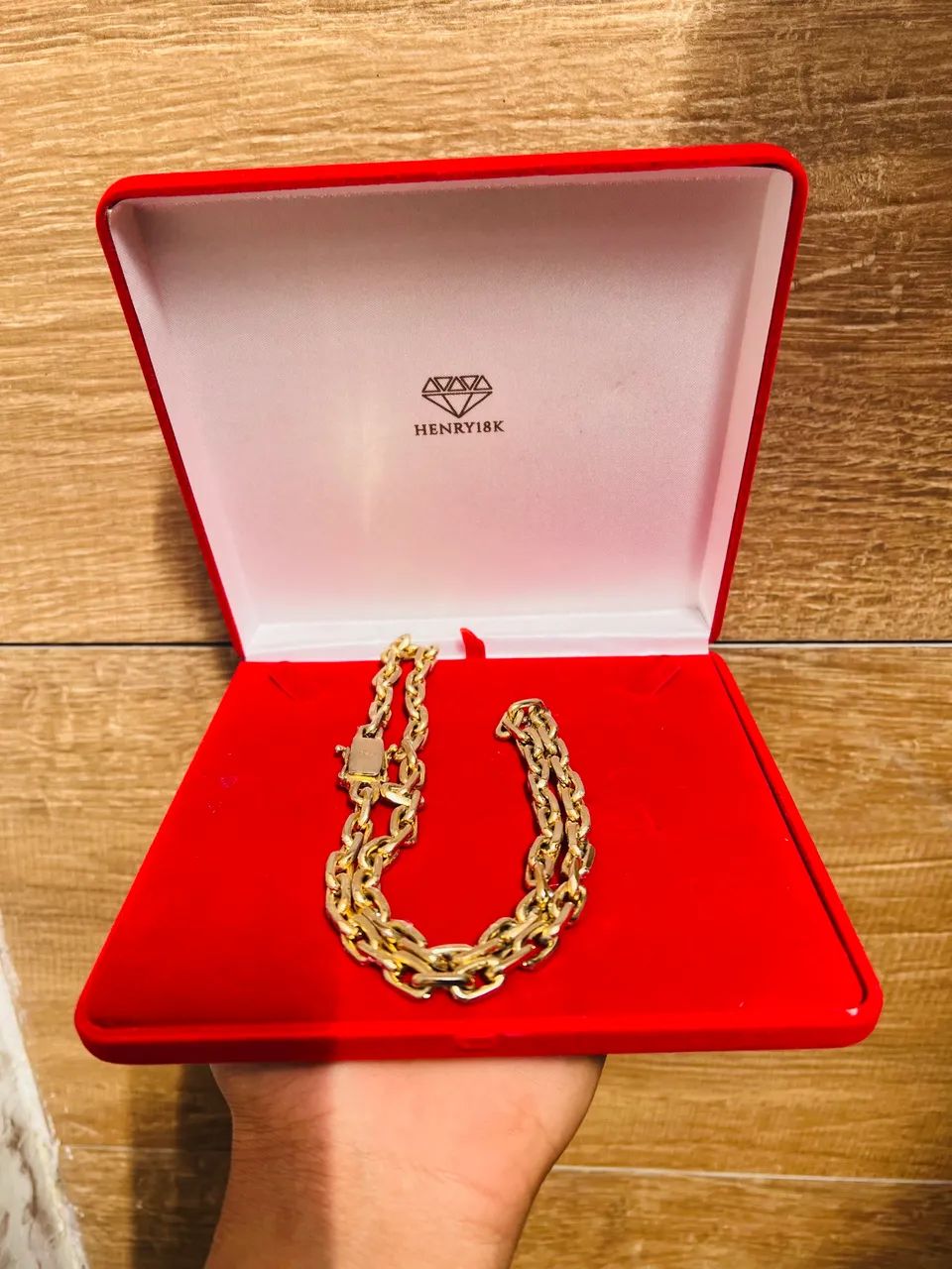Corrente banhada a ouro 18 k 