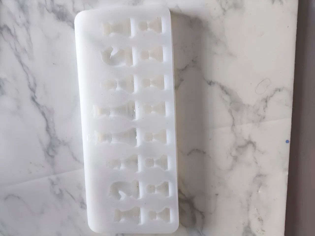 Forma de silicone xadrez