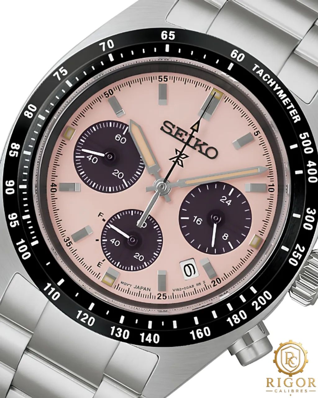 Relógio Seiko Prospex Speedtimer Solar - Edição Limitada Salmao  - Foto 3