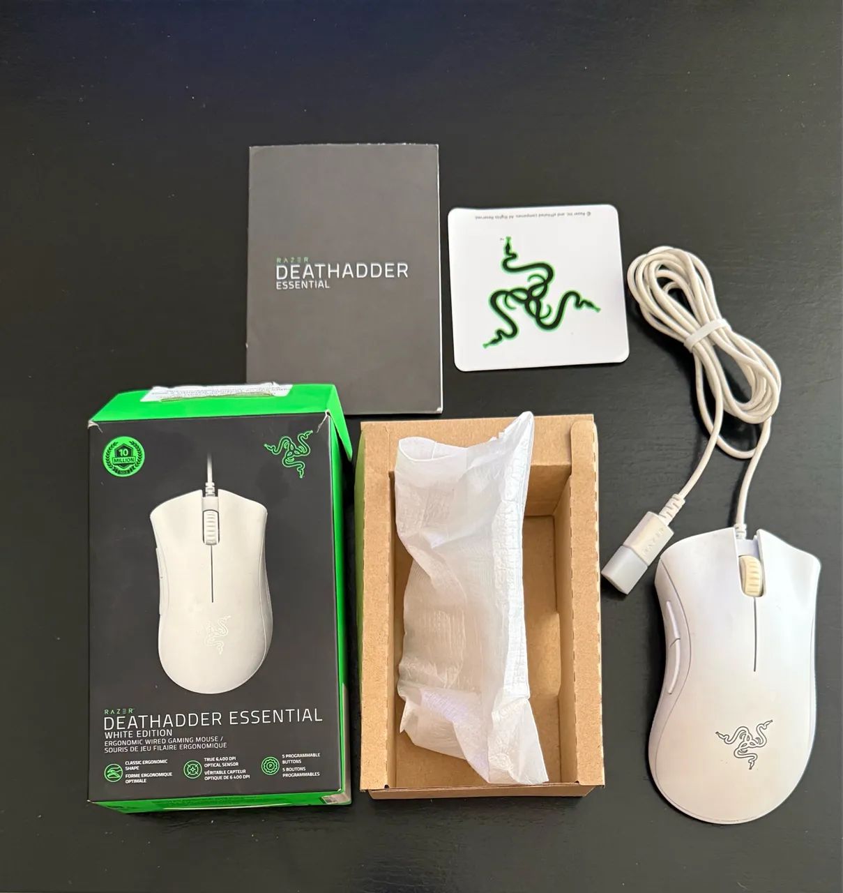 Mouse Gamer Razer Deathadder Essential White Edition - Foto 3