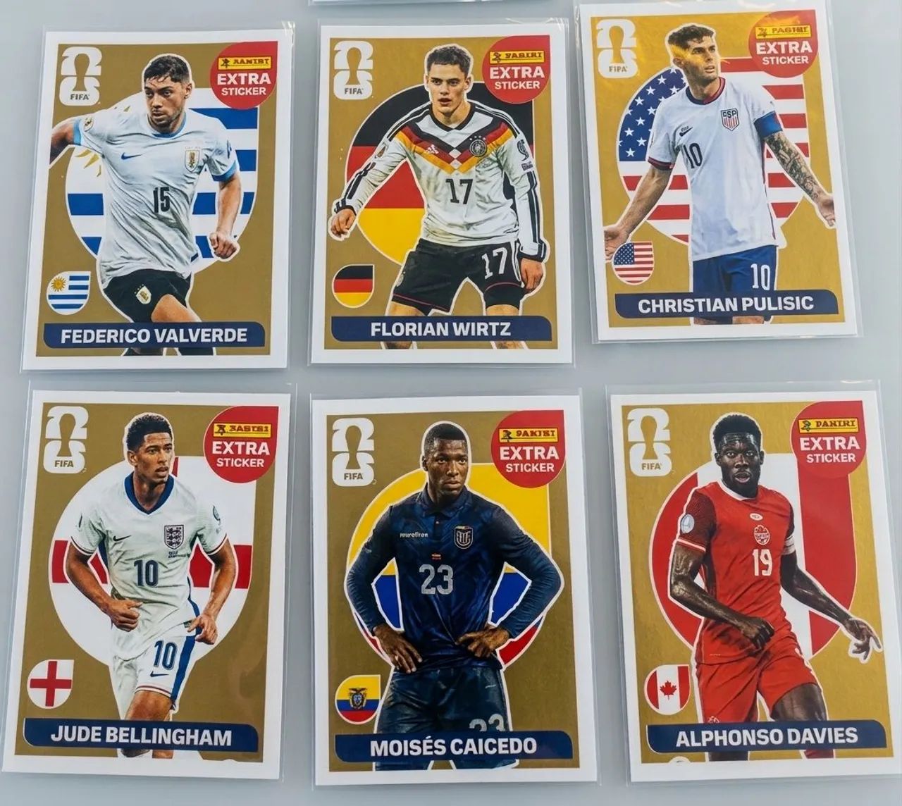 Legends Gold 2026 C/6un Originais Panini (impecáveis)