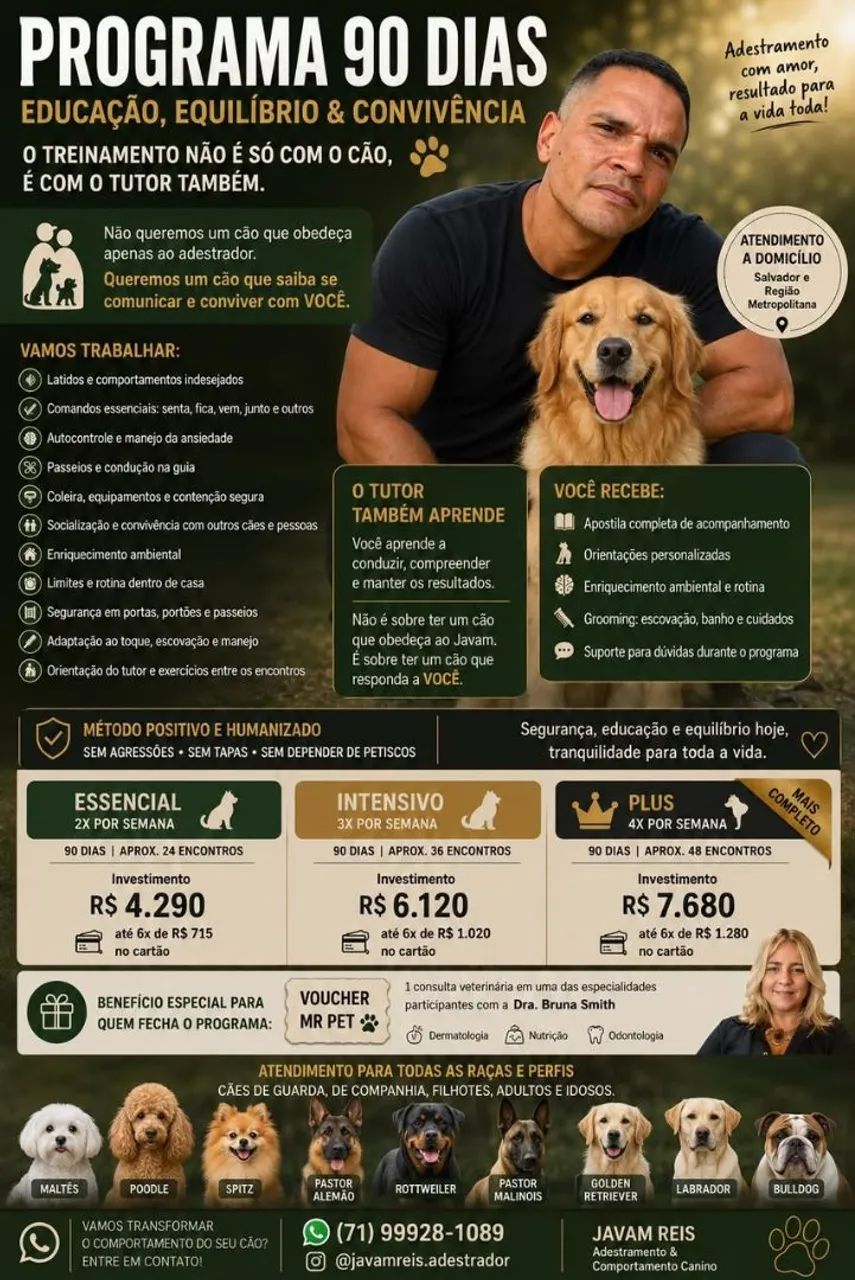 ADESTRADOR DE CÃES 17 ANOS DE EXPERIENCIA COMPROVADA
