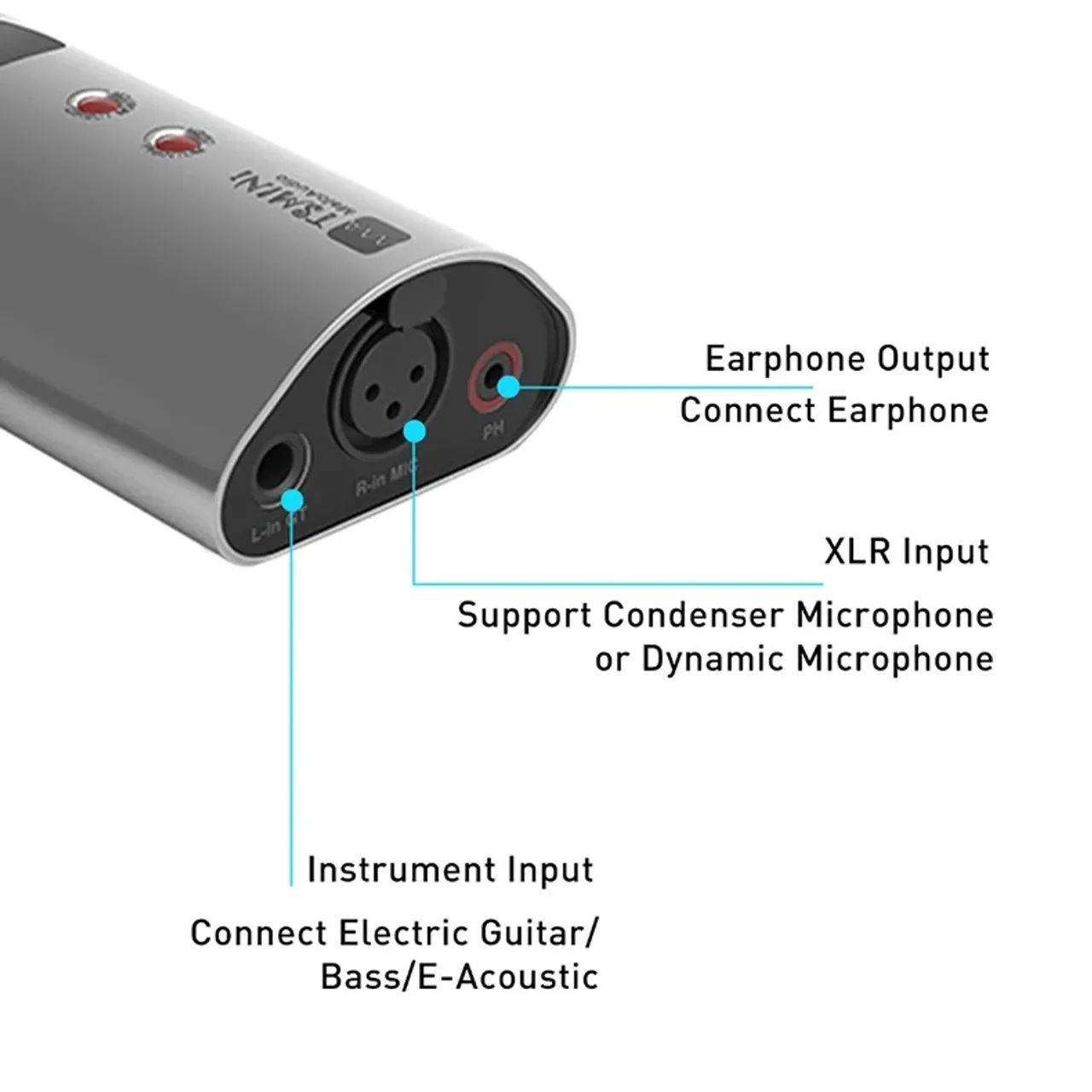 Interface de áudio MELOAUDIO TSMini com MIDI - Foto 5