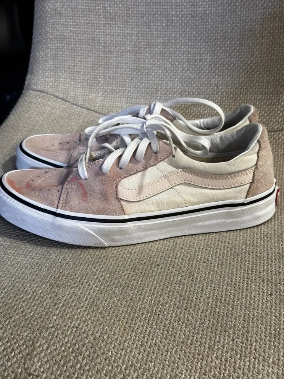 Vans Old Skool Bege e Rosa tamanho 36 - Foto 2