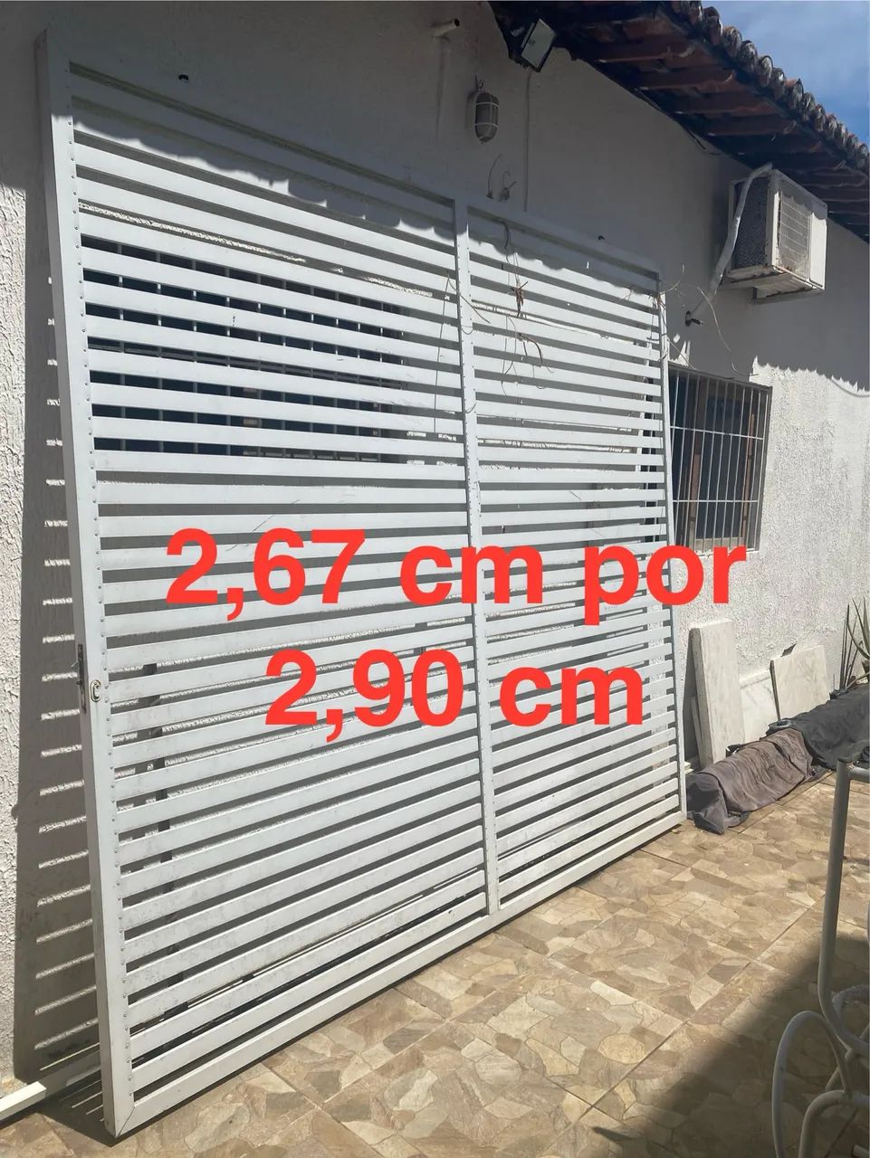 Portão residencial garagem e pedestre 