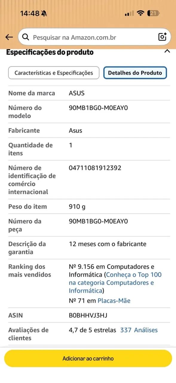 PLACA MÃE TUF GAMING ASUS B650M-PLUS - Foto 3
