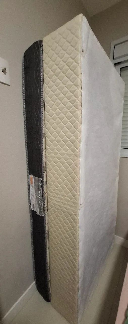 Colchão + base solteiro 