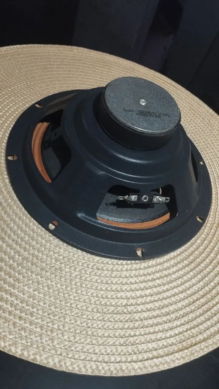 Alto-Falante Woofer 8 Polegadas 2.5 Ohms Amvox Preto e vermelho R$:100 Reais