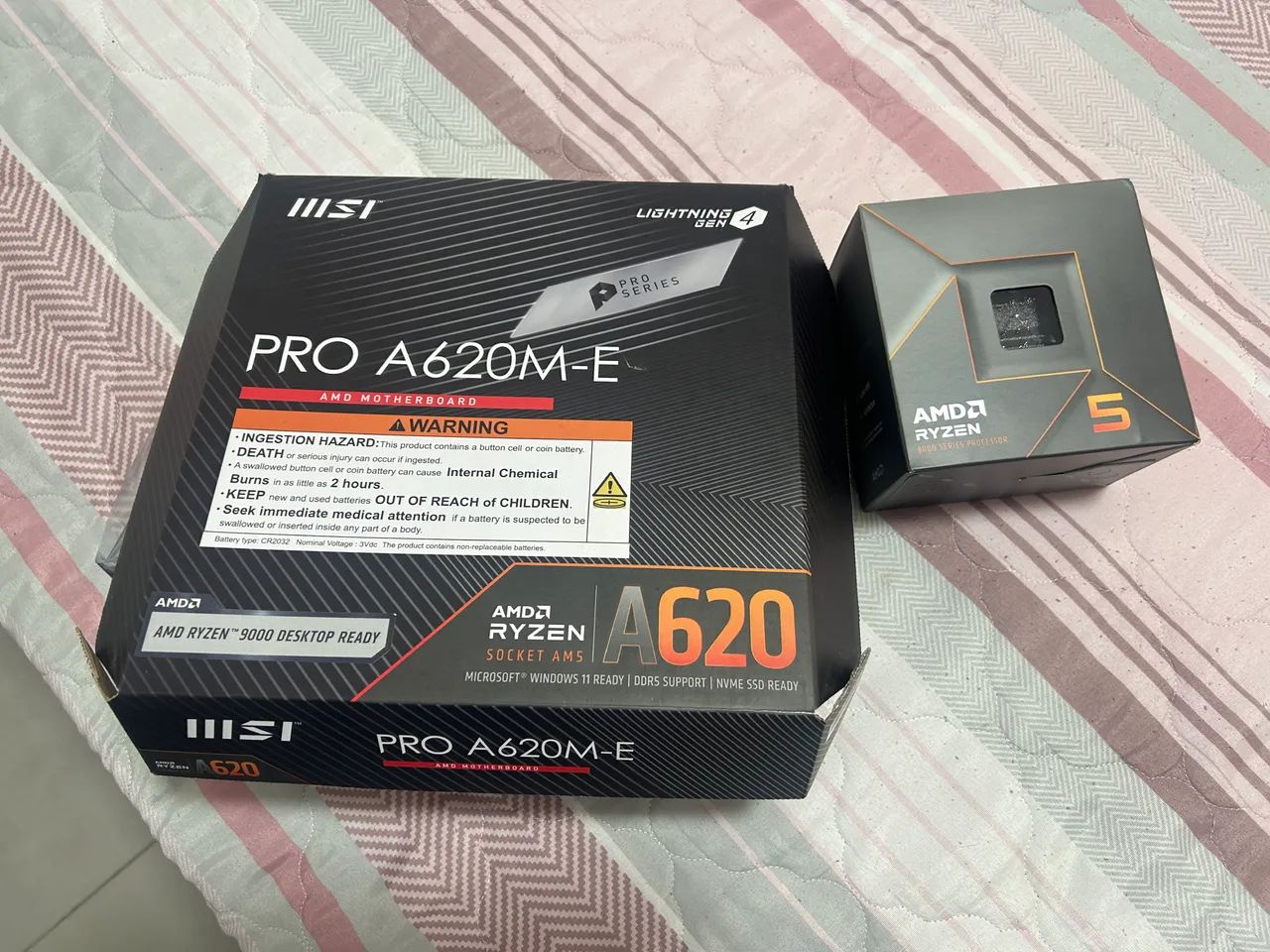 Kit AM5 Placa mãe MSI A620M-E PRO + RYZEN 5 8400F