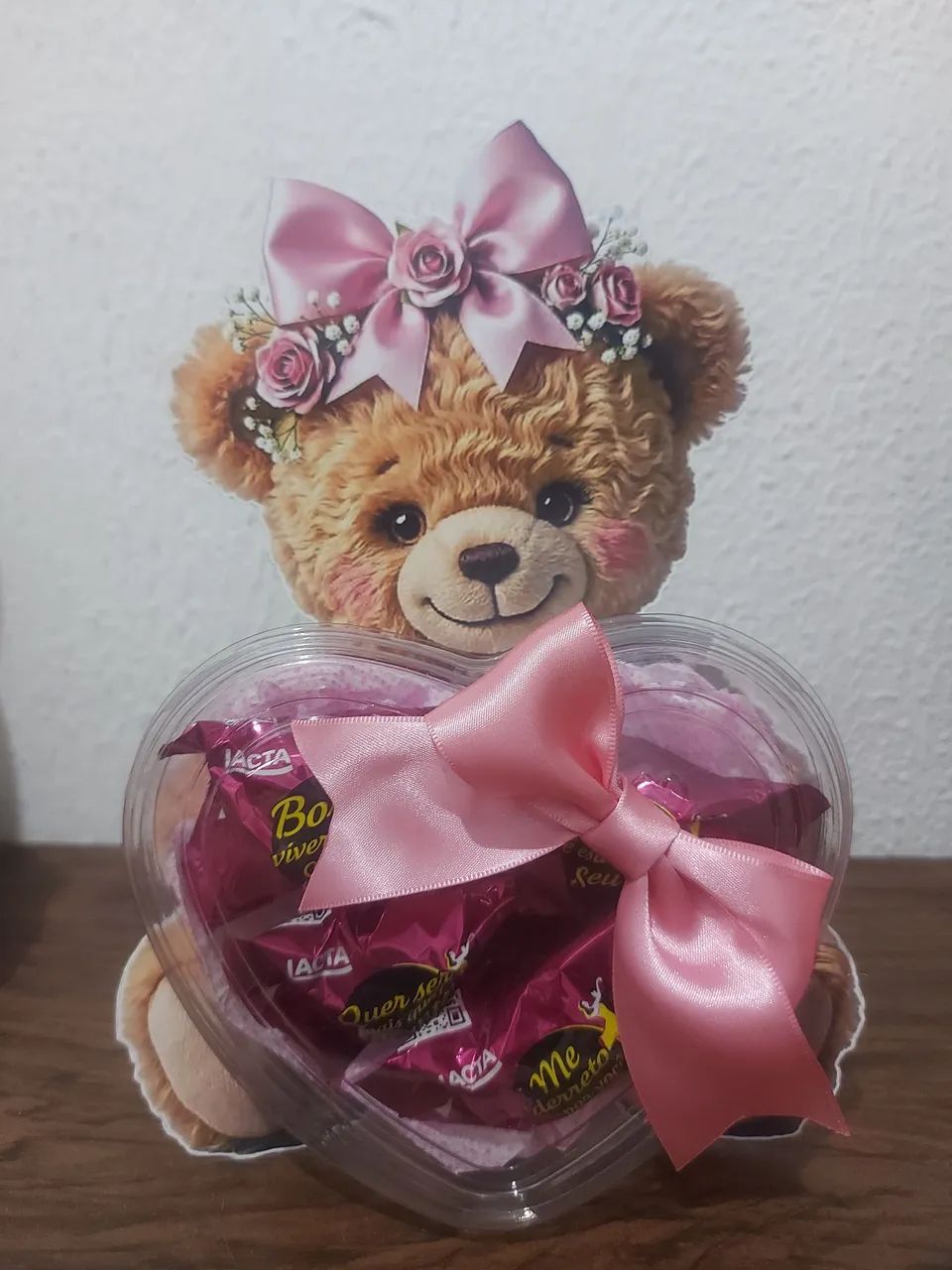 Cartão Ursa com bombons 