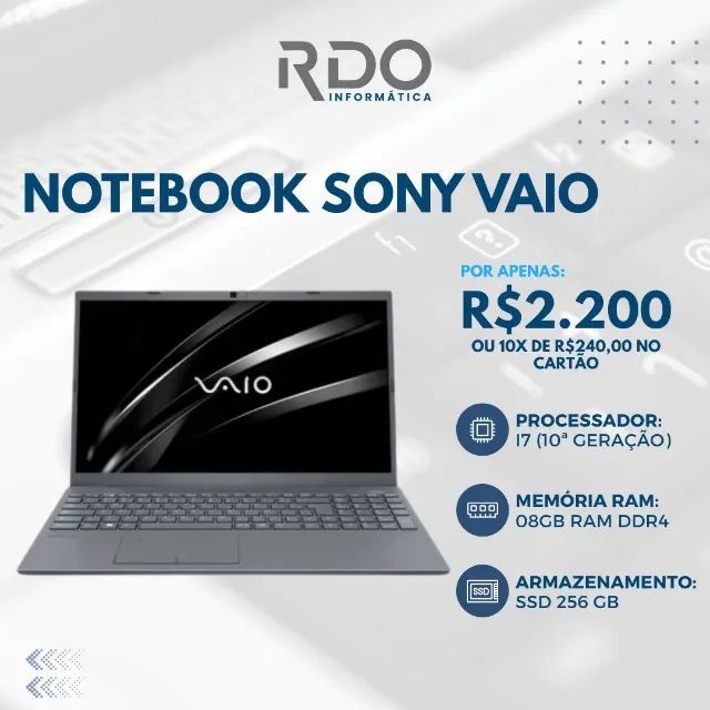 SONY VAIO i7 8G SSD256G ノートPC Notebook Vaio Core i7 SSD 256GB Corporativo e Profissional