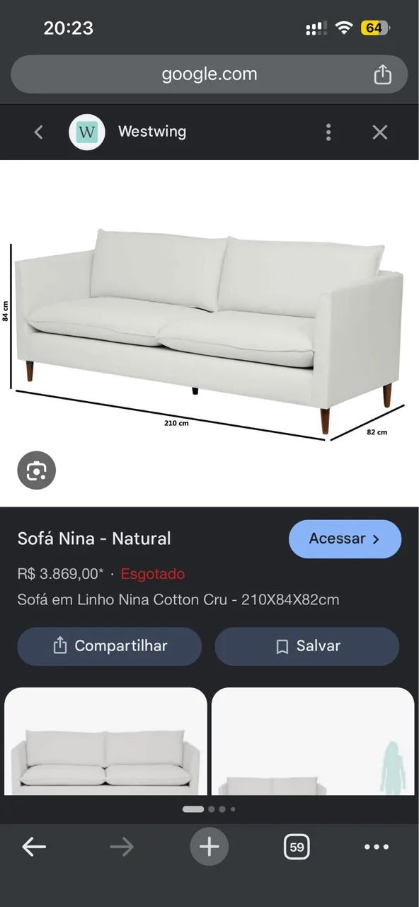 Sofá Westwing Nina 2,10m - Foto 2