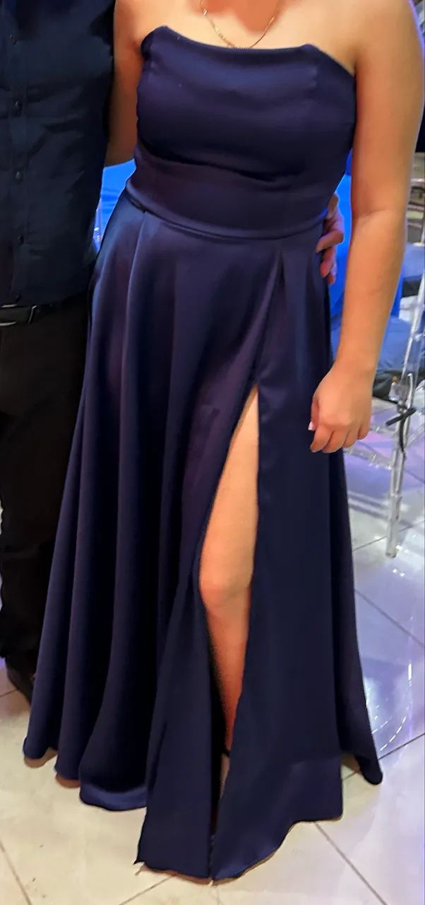 Vestido formatura azul marinho  - Foto 2