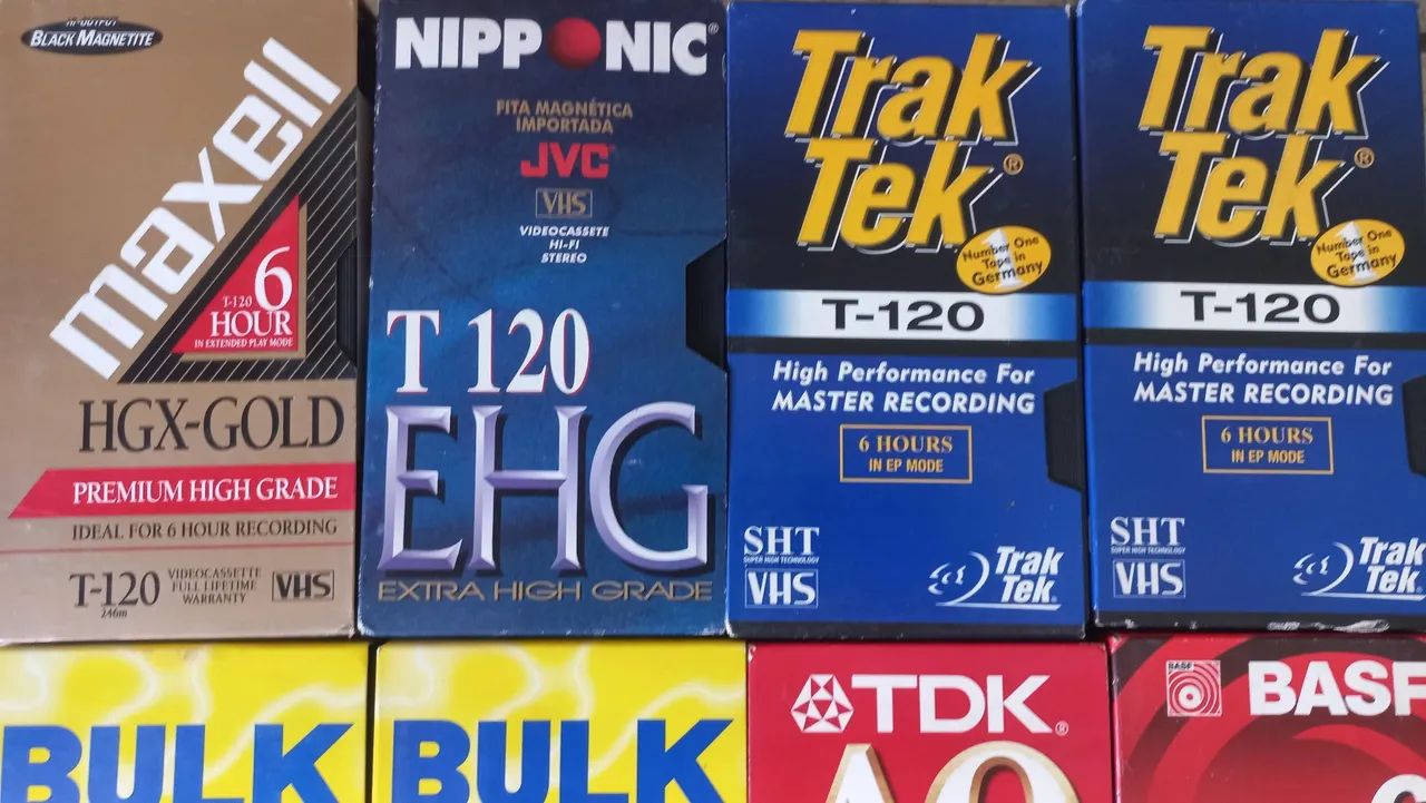 01 fitas VHS para regravar fitas vídeo Cassete televisão tv filme programa de tv uso - Foto 2